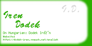 iren dodek business card